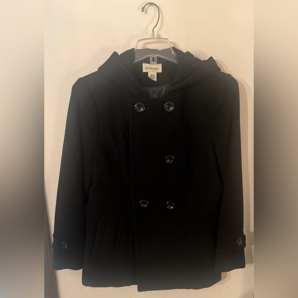 Vintage St John’s Bay Wool Pea Coat Sz Med